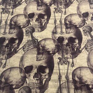 Unique HUMAN SKELETONS Handmade Cotton Pillowcase fits a Standard/Queen Pillow